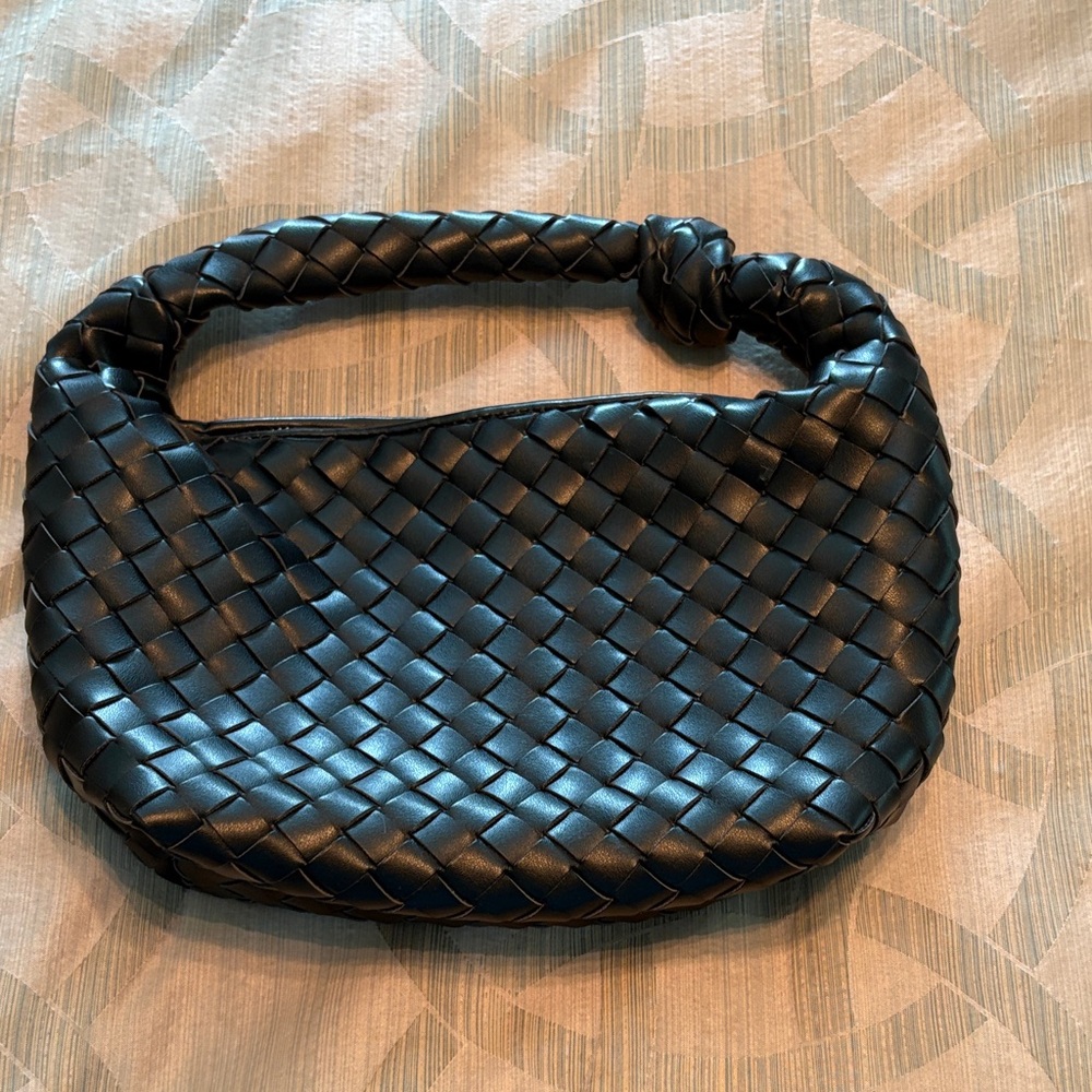 a new day Black Woven Shoulder Bag